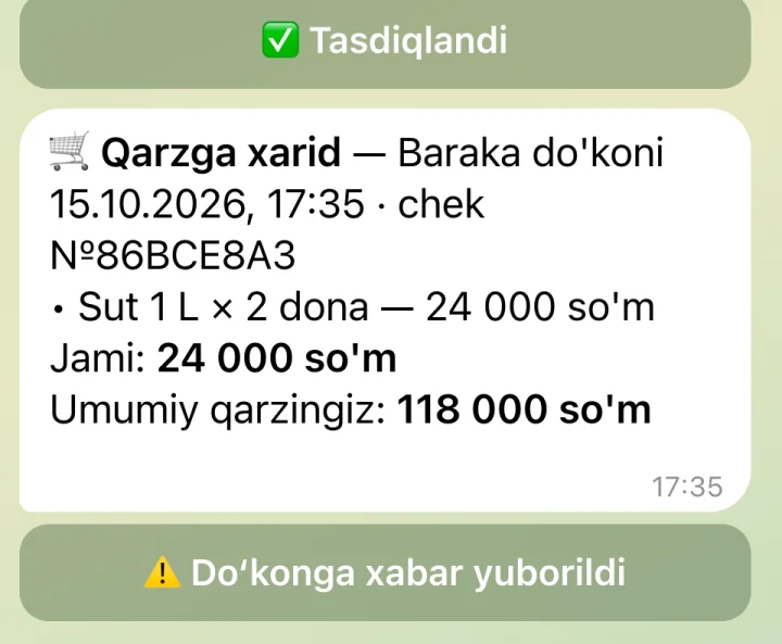 Mijoz «Bu xato» bosdi — do'kon egasiga darhol xabar keldi.